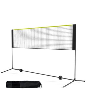 Foldable Height Adjustable Multi-Sport Net Set with Poles Stand and Carry Bag