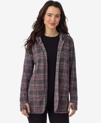 Women's Fleecewear with Stretch Long-Sleeve Hooded Wrap