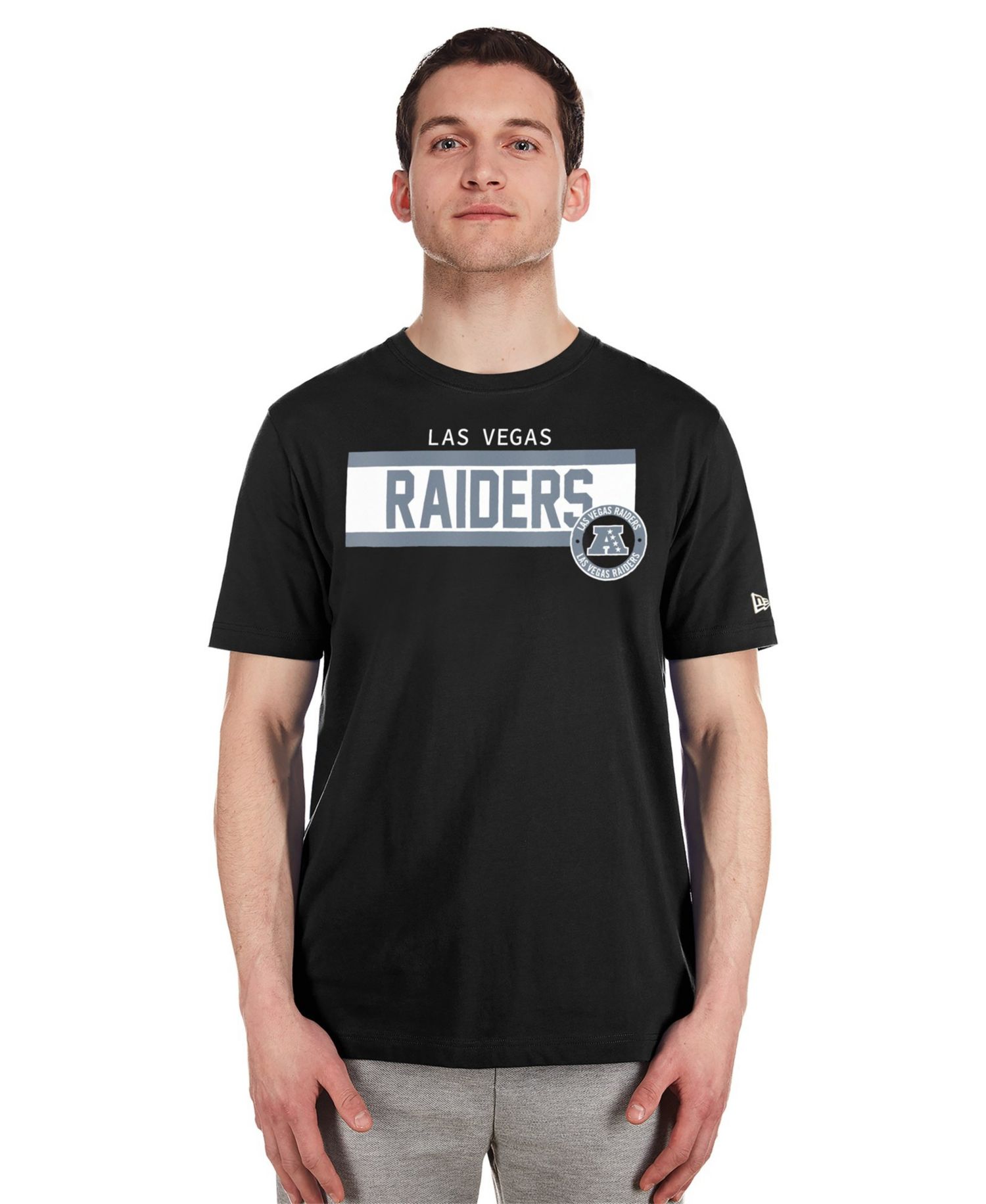 Men's Black Las Vegas Raiders 3rd Down High Density Print T-Shirt