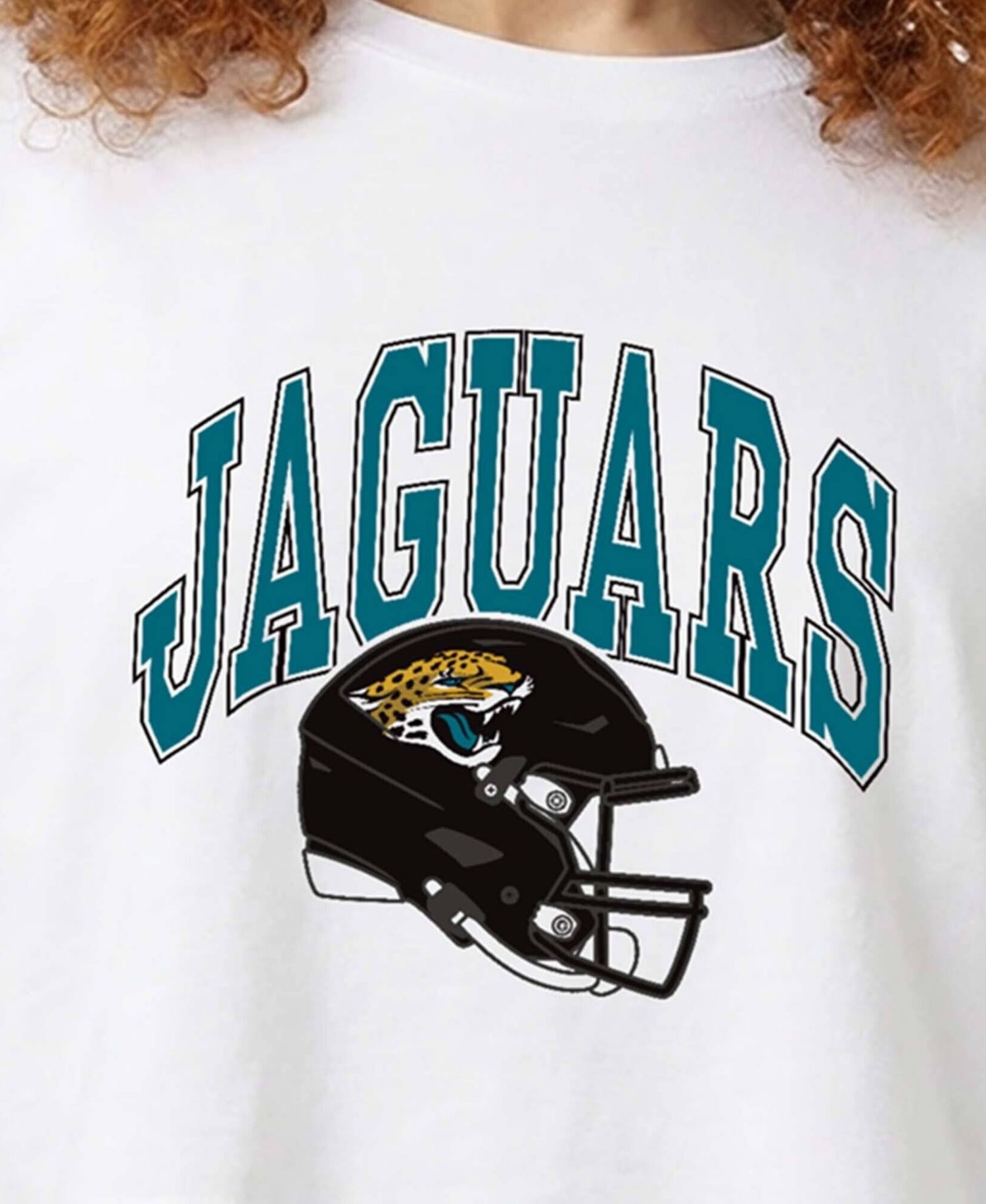 Women's Jacksonville Jaguars Boyfriend Cropped Oversized T-Shirt