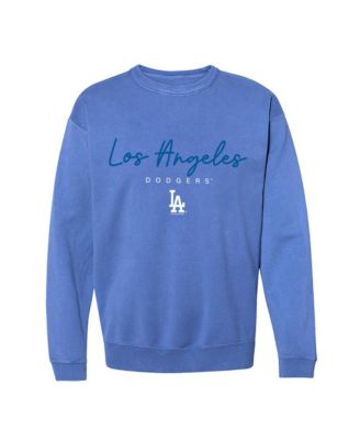 Women's Los Angeles Dodgers Pigment Dye Crewneck Relaxed-Fit Sweatshirt