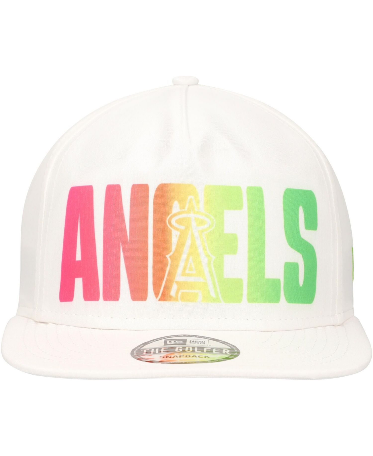 Men's White Los Angeles Angels Spring Spectrum Golfer Snapback Hat