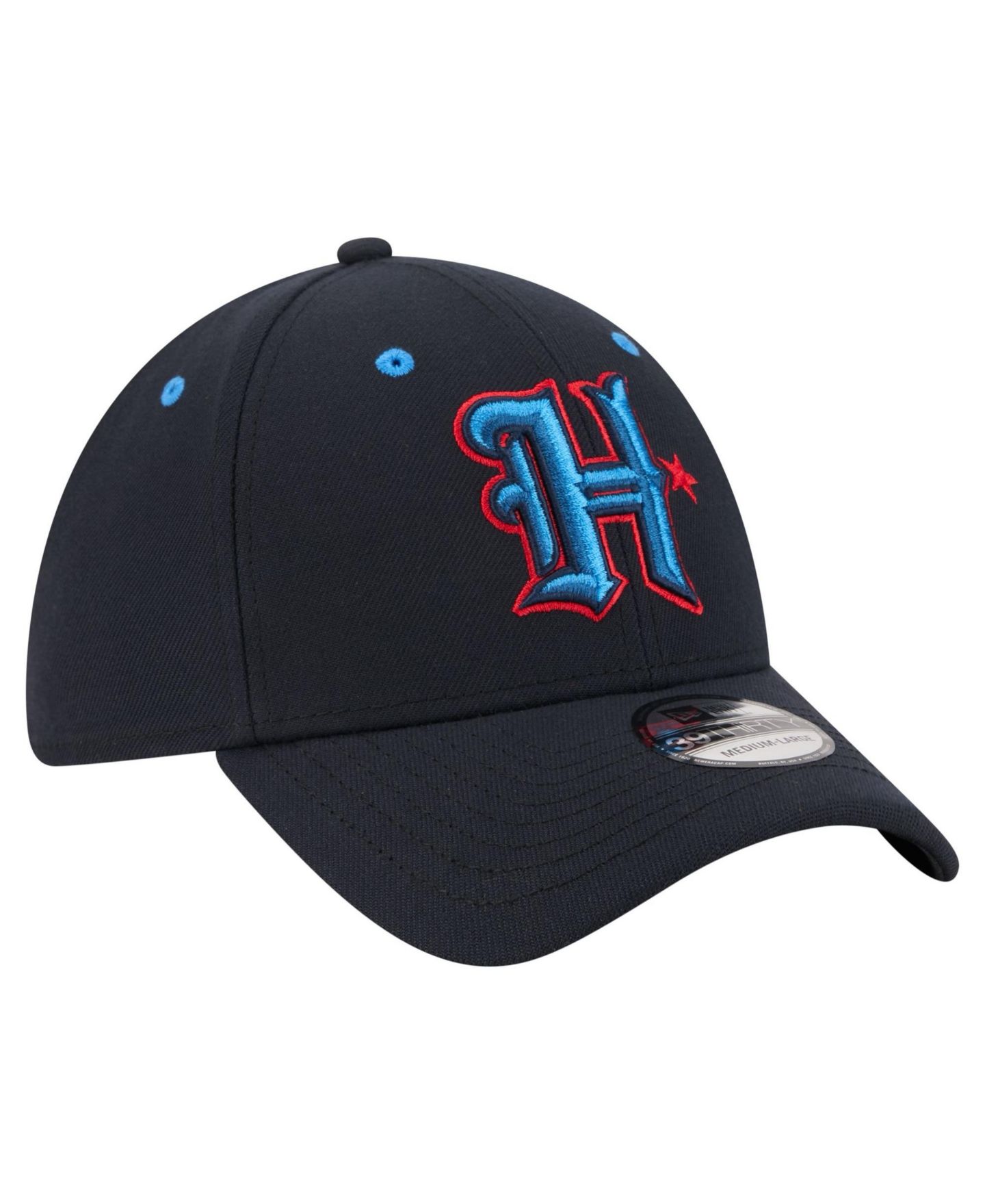 Мужская кепка New Era Navy Houston Texans Core Team 39THIRTY Flex Hat — фото 3