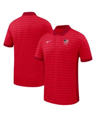 Men's Red Team USA Victory Stripe Dri-FIT Polo Shirt