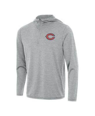 Men's Heather Gray Chicago Bears Tidy Quarter-Zip Pullover Hoodie