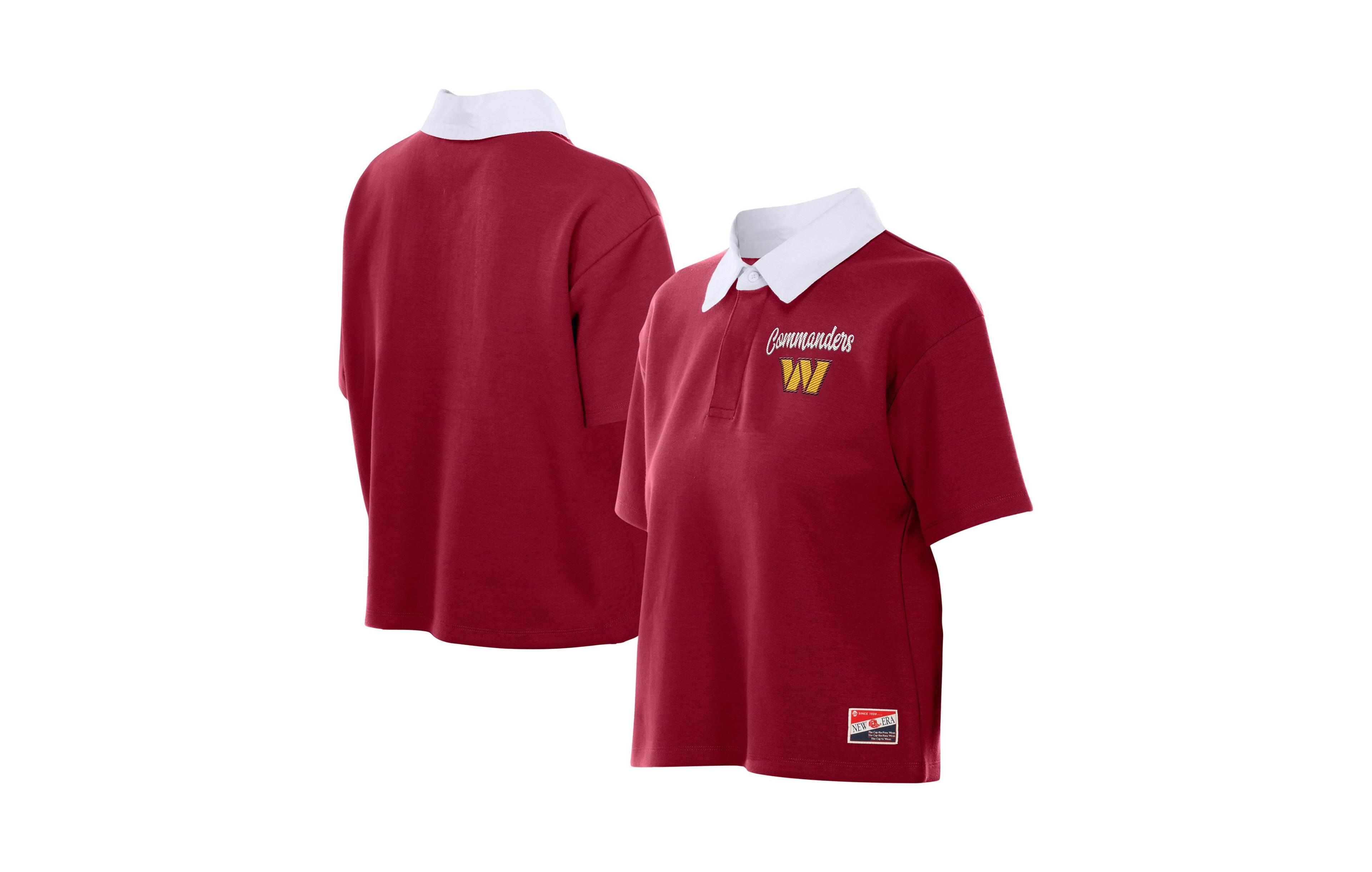 New Era Women's Washington Commanders Boxy Cropped Polo