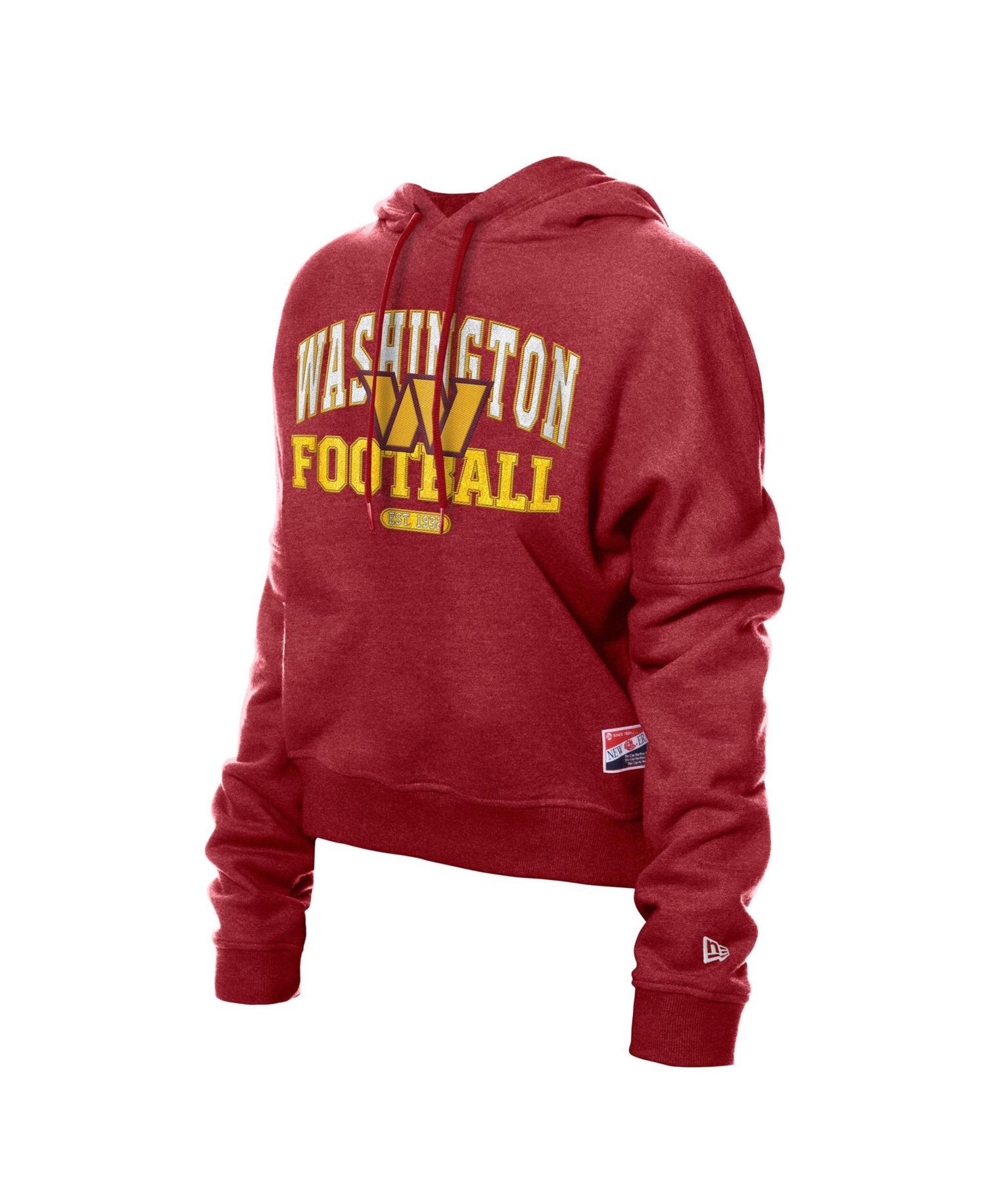 Women's Washington Commanders Throwback Boxy Long-Sleeve Hoodie Sweatshirt
