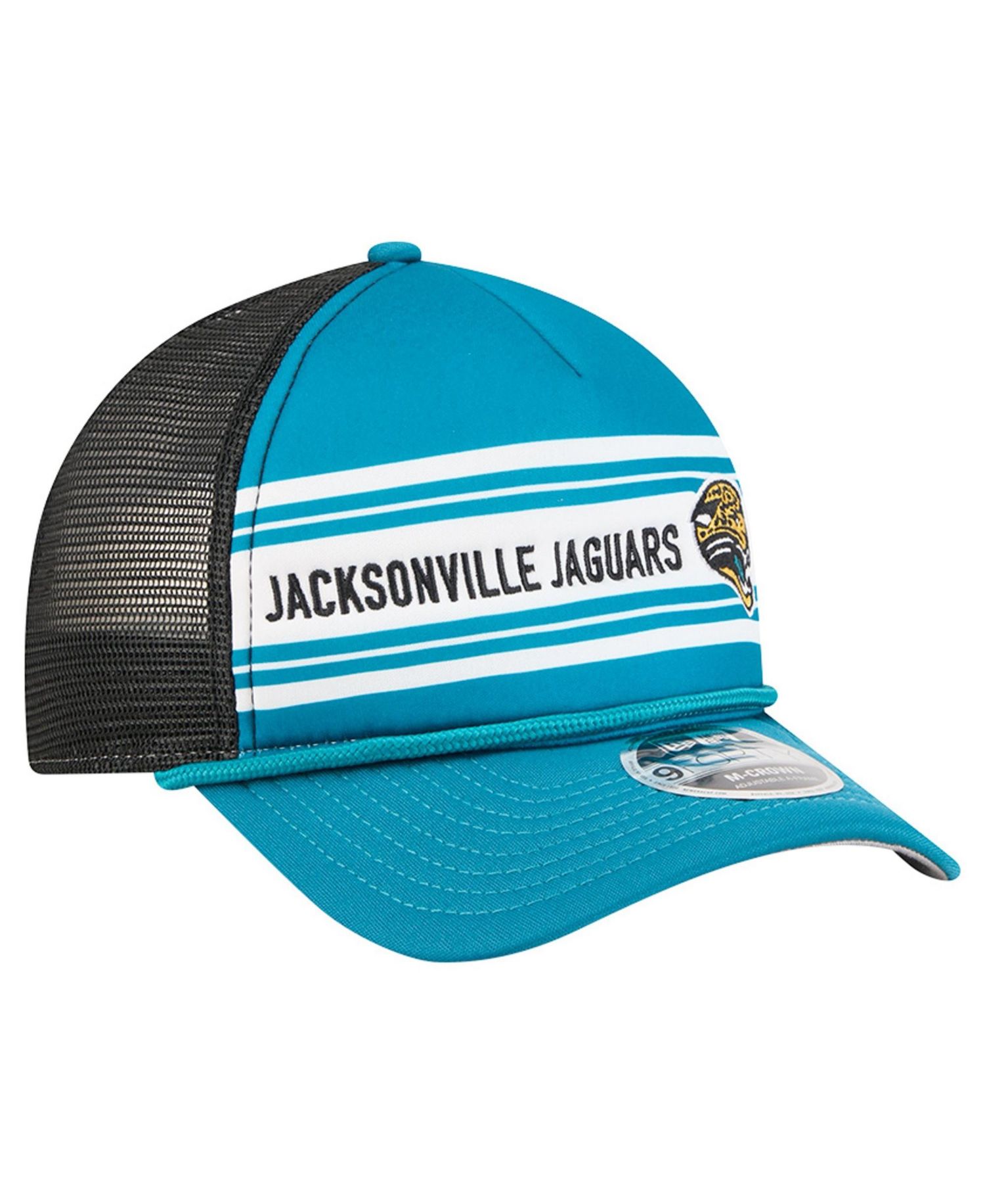 Men's Teal Jacksonville Jaguars Throwback Linear A-Frame 9FORTY Adjustable Hat