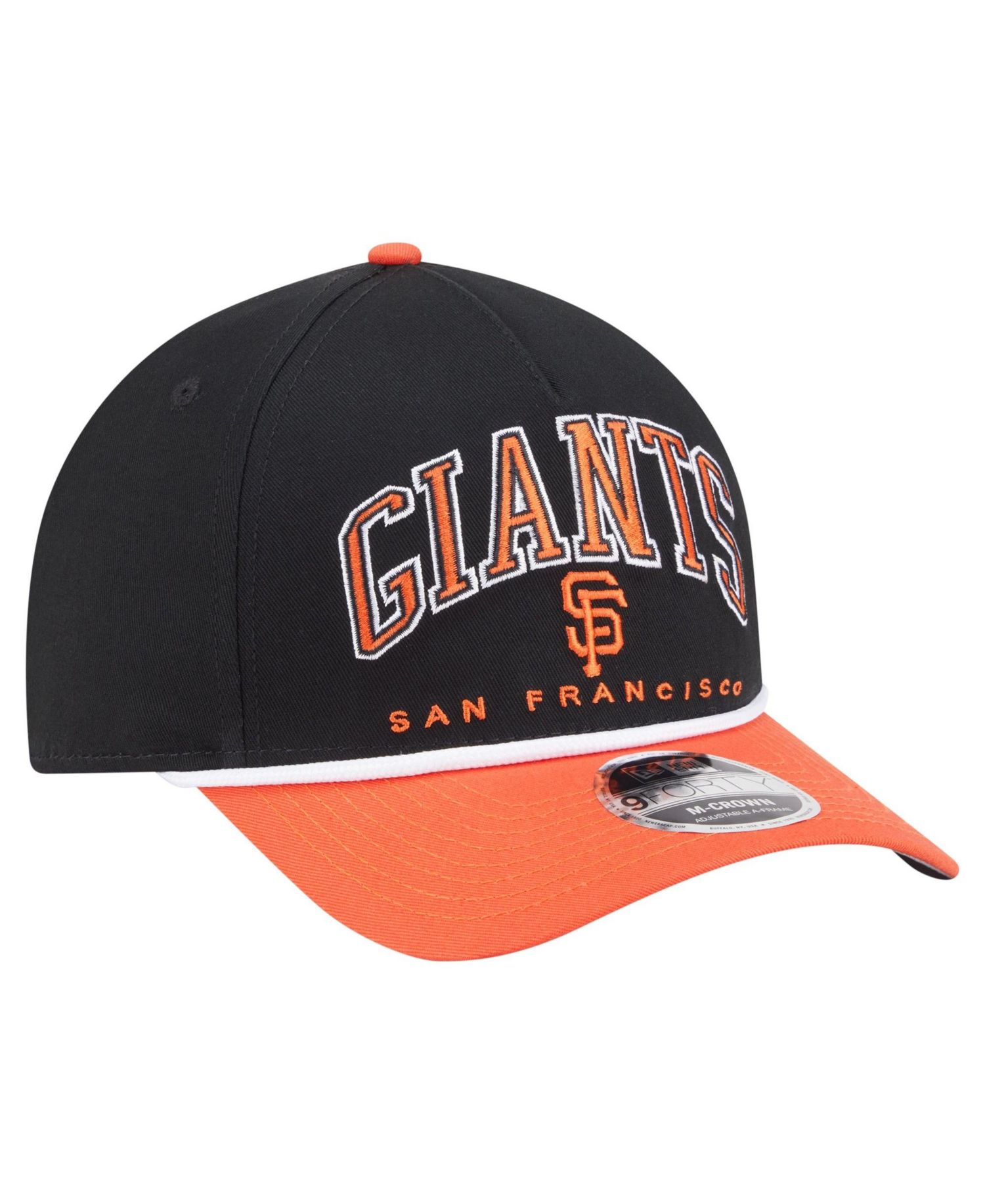 Men's Black/Orange San Francisco Giants Arch 9FORTY A-Frame M-Crown Adjustable Hat