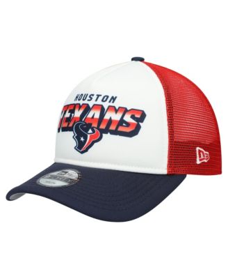 Big Boys and Girls White/Navy Houston Texans Streak 9FORTY A-Frame Adjustable Hat