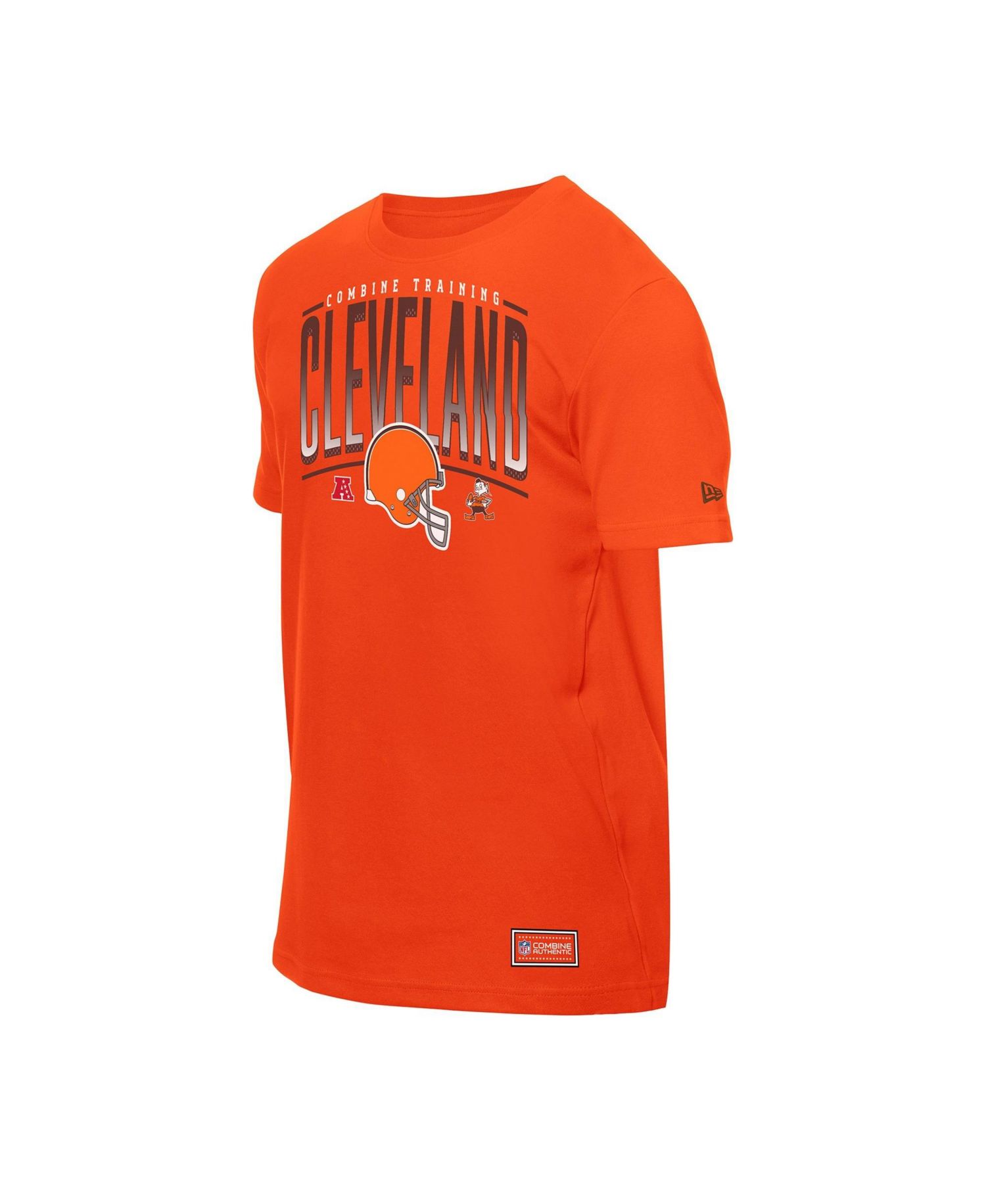 Men's Orange Cleveland Browns Combine Authentic Training Throwback T-Shirt