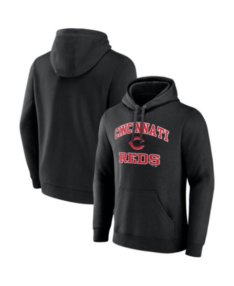 Мужское худи Logo Athletic Black Cincinnati Reds Heart & Soul