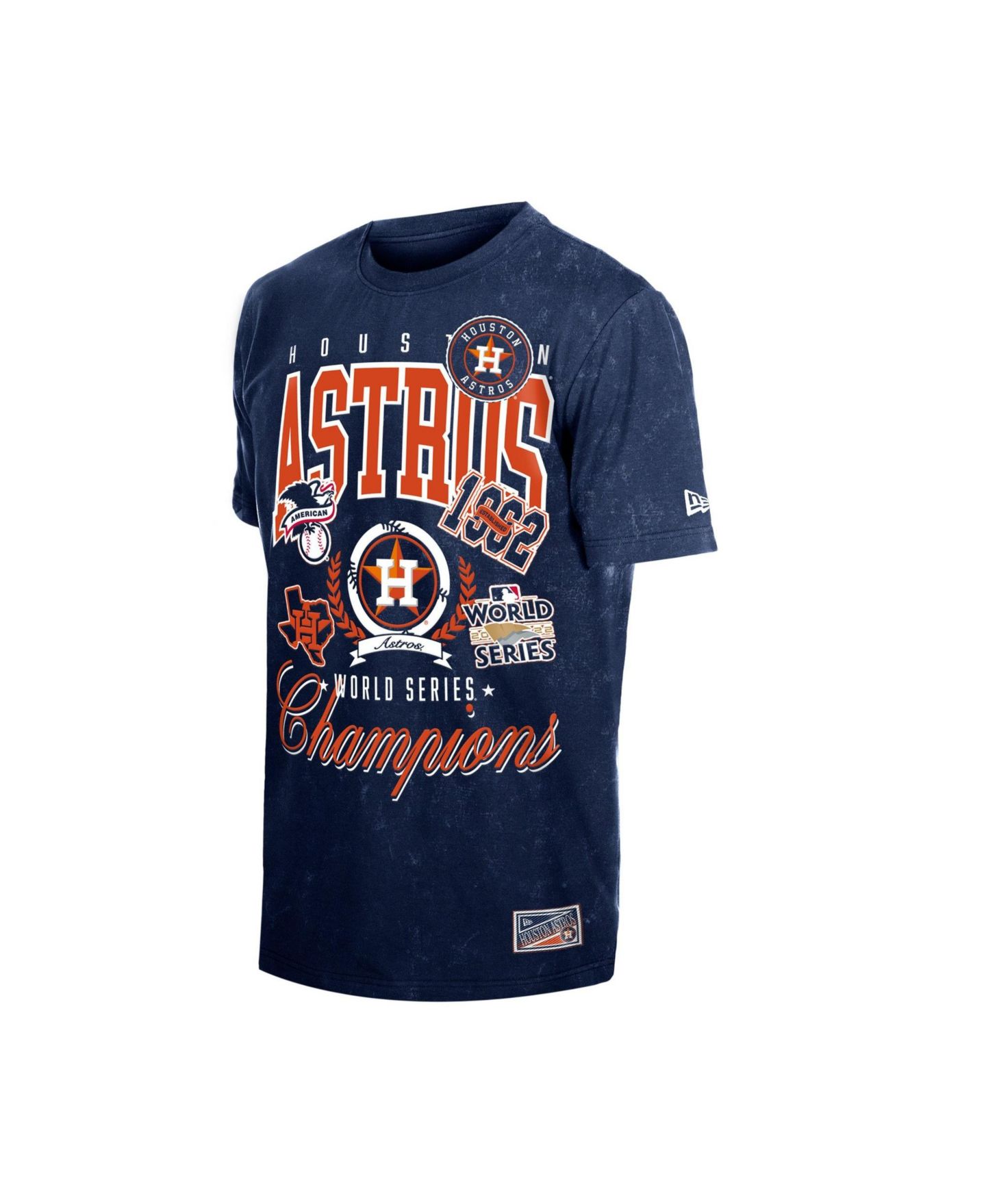 Мужская футболка New Era Navy Houston Astros Mineral Wash — фото 3