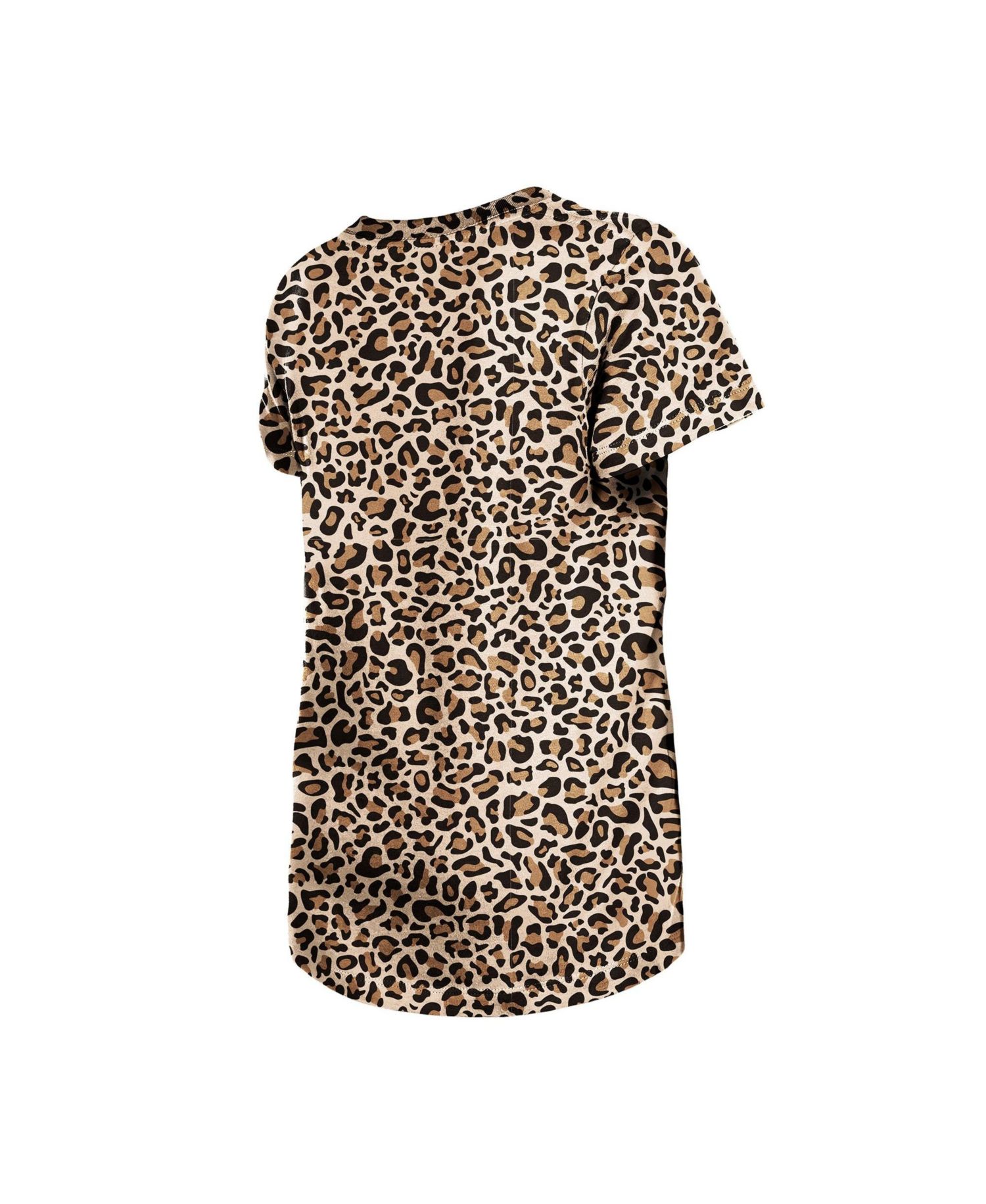 Big Girls Brown Atlanta Braves Leopard T-Shirt