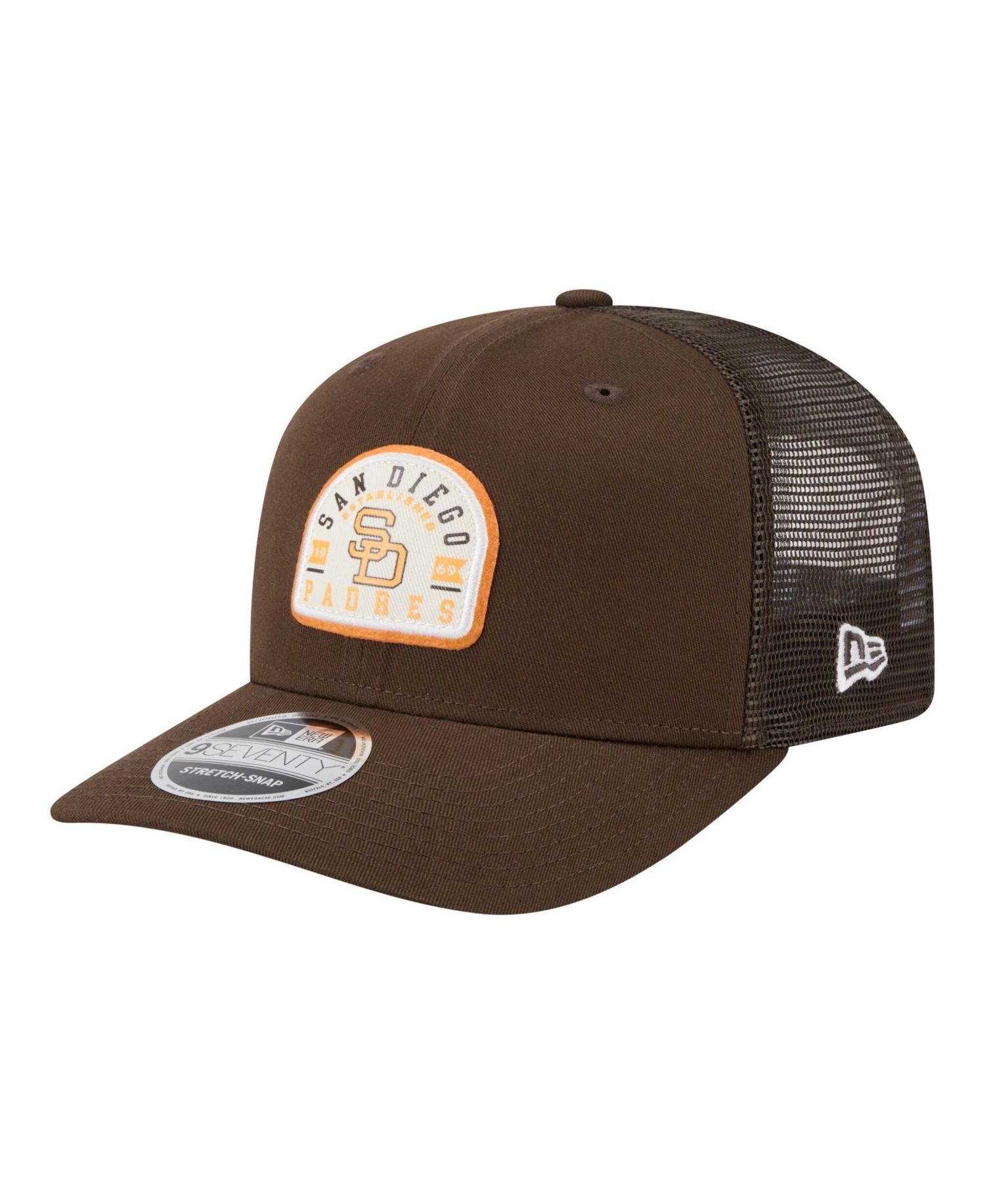 Men's Brown San Diego Padres Throwback Contest 9SEVENTY Adjustable Trucker Hat