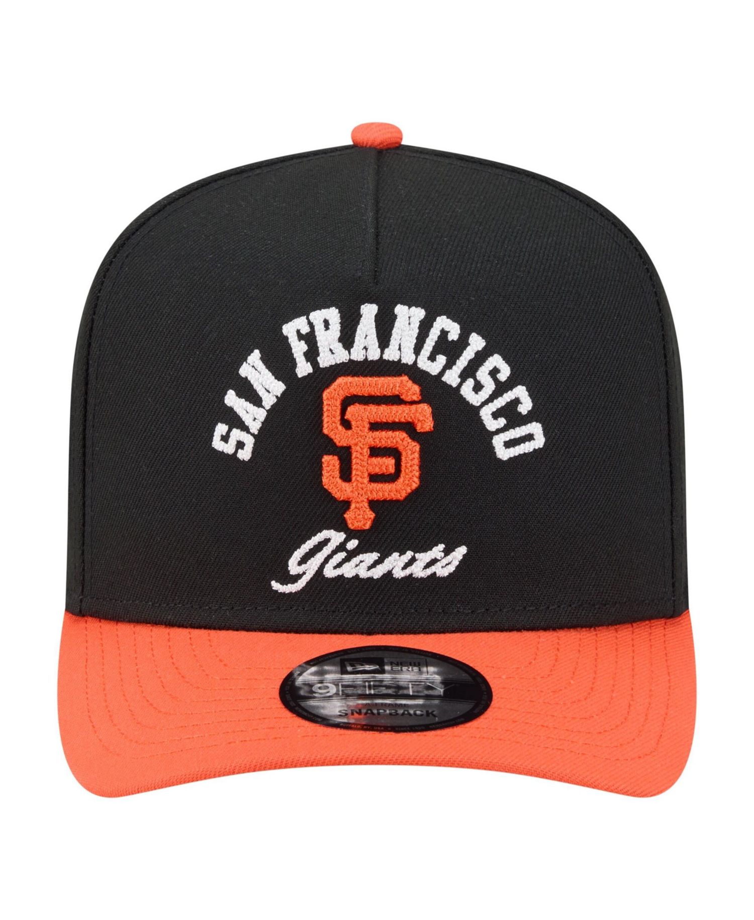 Men's Black/Orange San Francisco Giants Arched A-Frame 9FIFTY Adjustable Hat