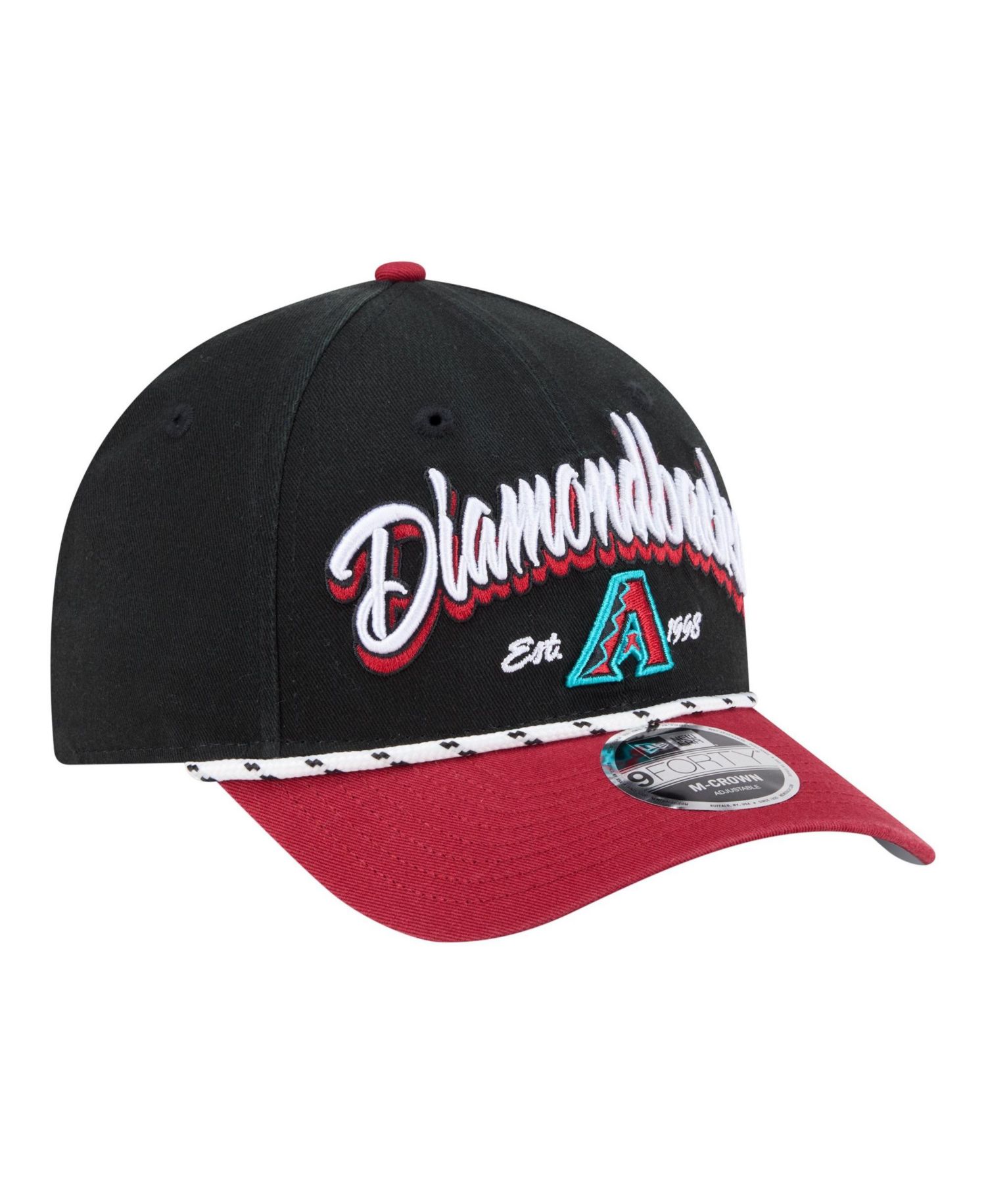 Men's Black/Red Arizona Diamondbacks Team Loyal 9FORTY M-Crown Adjustable Hat