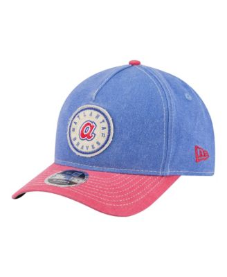 Men's Royal/Red Atlanta Braves Felt M-Crown 9FORTY Adjustable Hat