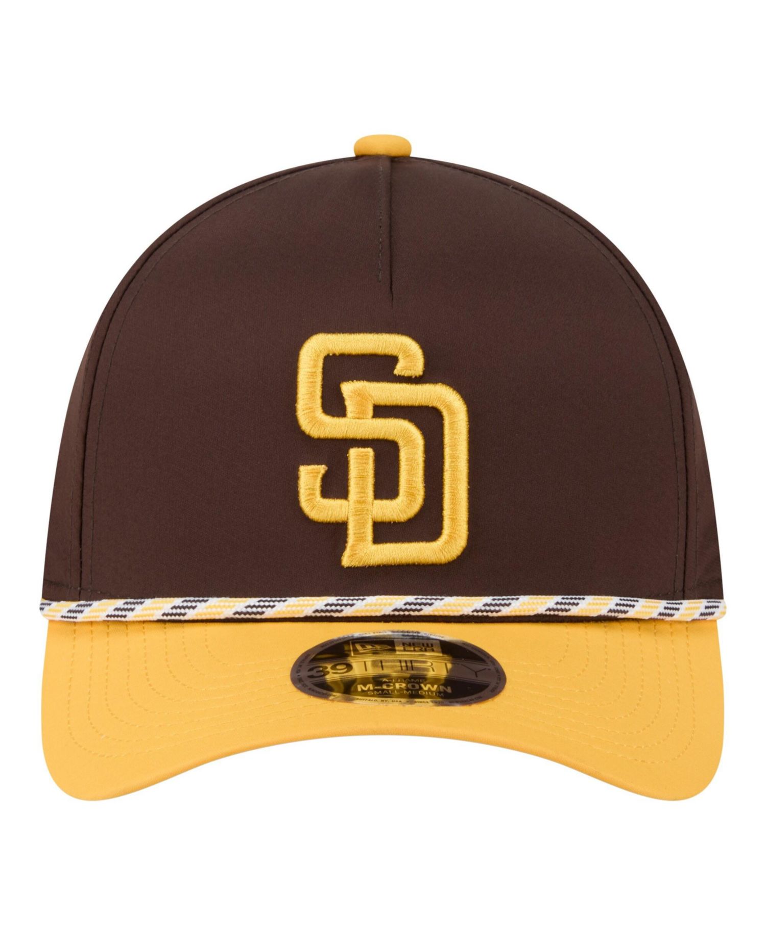 Men's Brown/Gold San Diego Padres Rope M-Crown A-Frame 39THIRTY Flex Hat