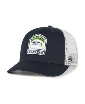 Men's College Navy Seattle Seahawks Headstone Trucker Adjustable Hat