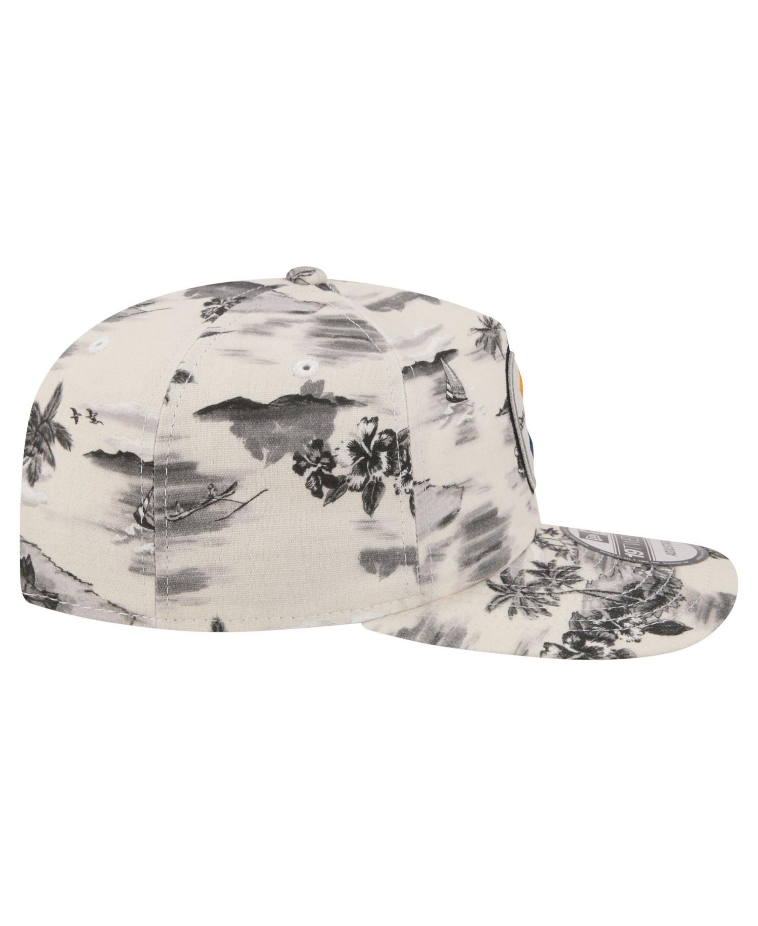 Men's White Pittsburgh Steelers Tropics 19TWENTY Adjustable Hat