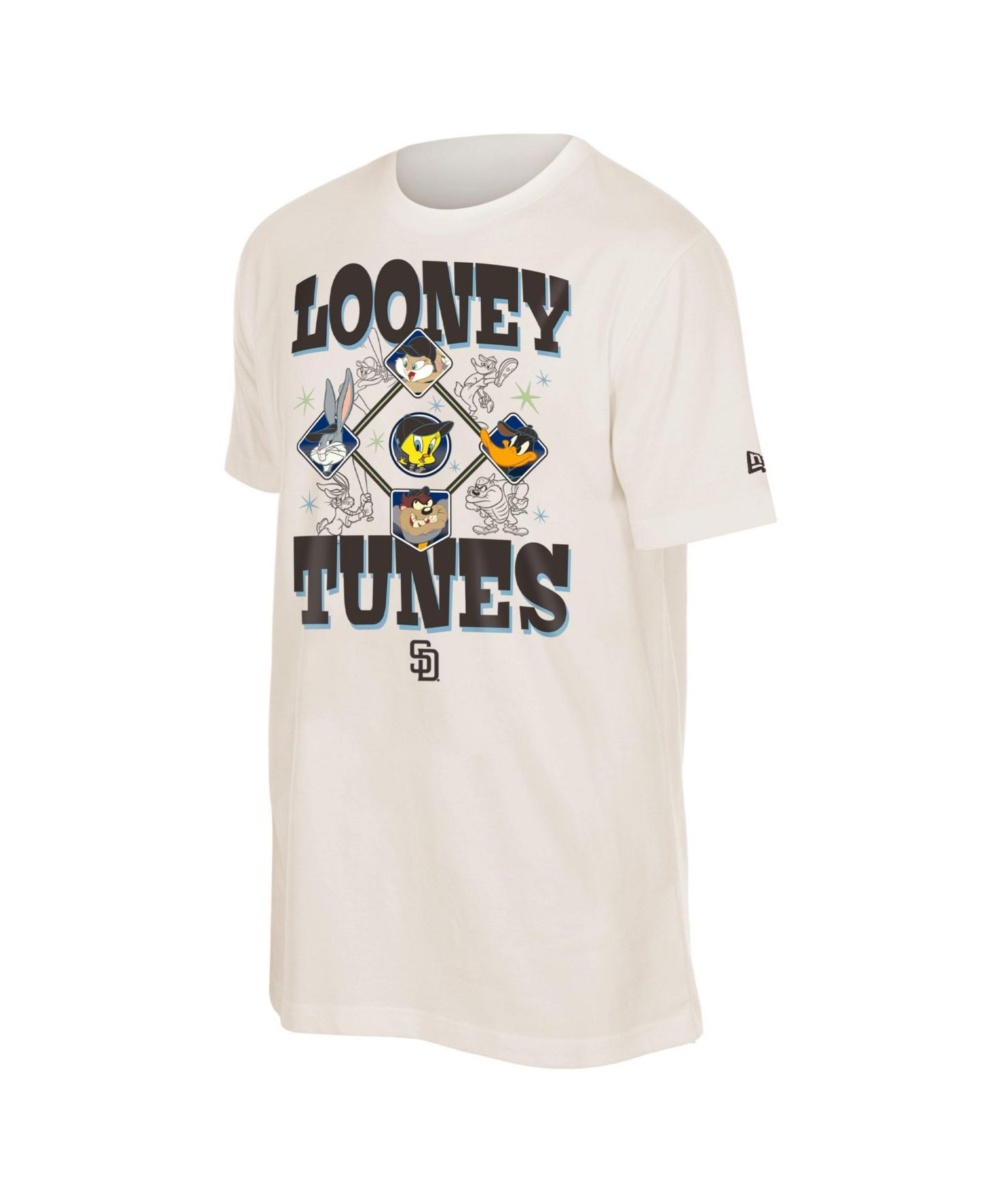 Футболка New Era Cream San Diego Padres Looney Tunes — фото 3