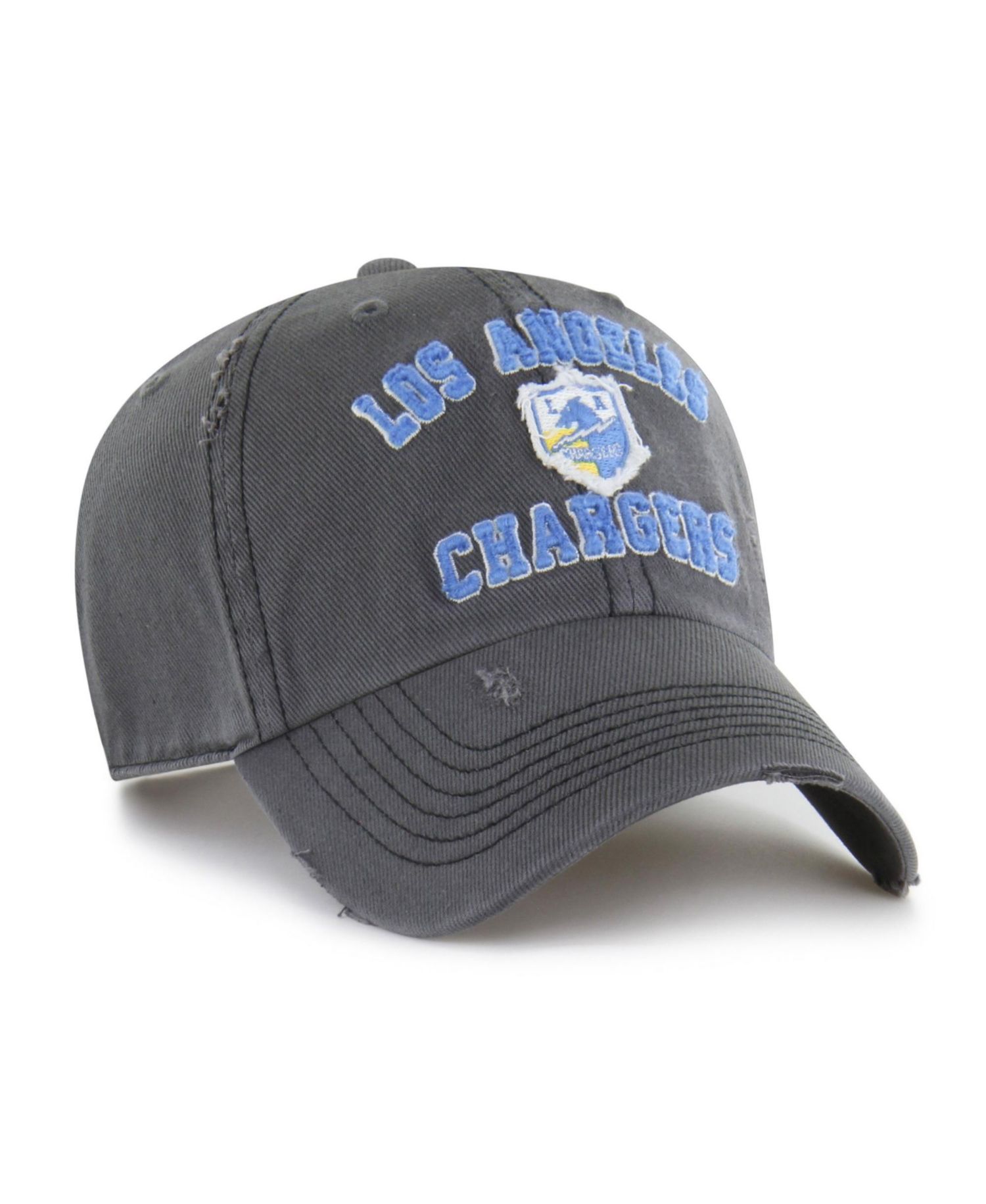 Men's Charcoal Los Angeles Chargers Seymoore Clean Up Adjustable Hat