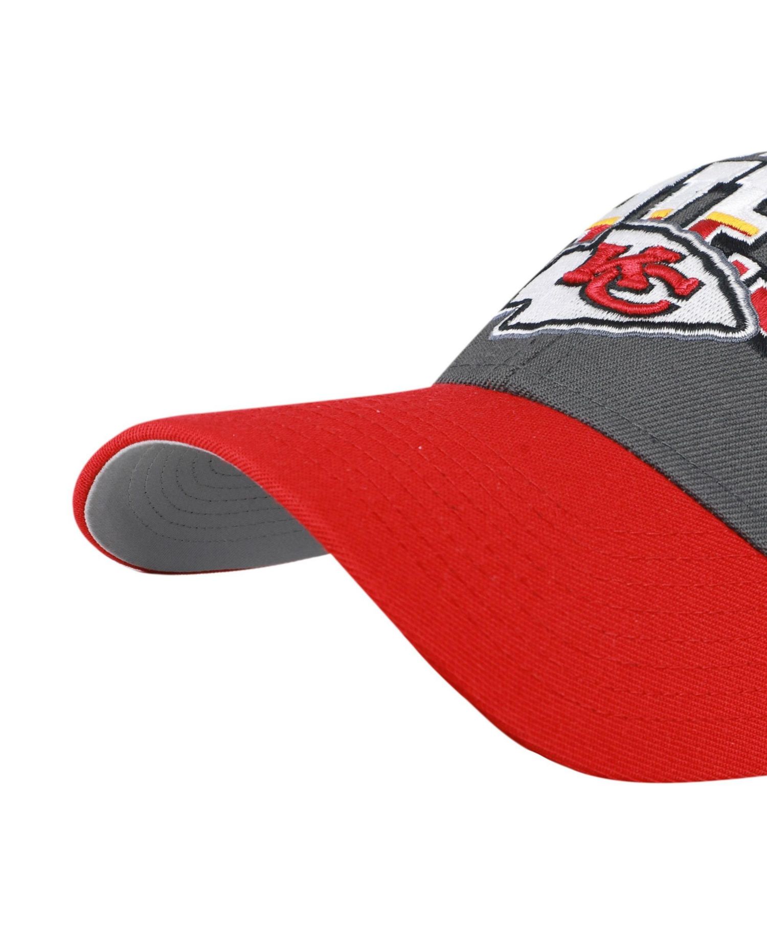 Men's Charcoal Kansas City Chiefs Split Block MVP Adjustable Hat