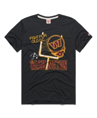Men's Charcoal Washington Commanders NFL x Grateful Dead Tri-Blend T-Shirt