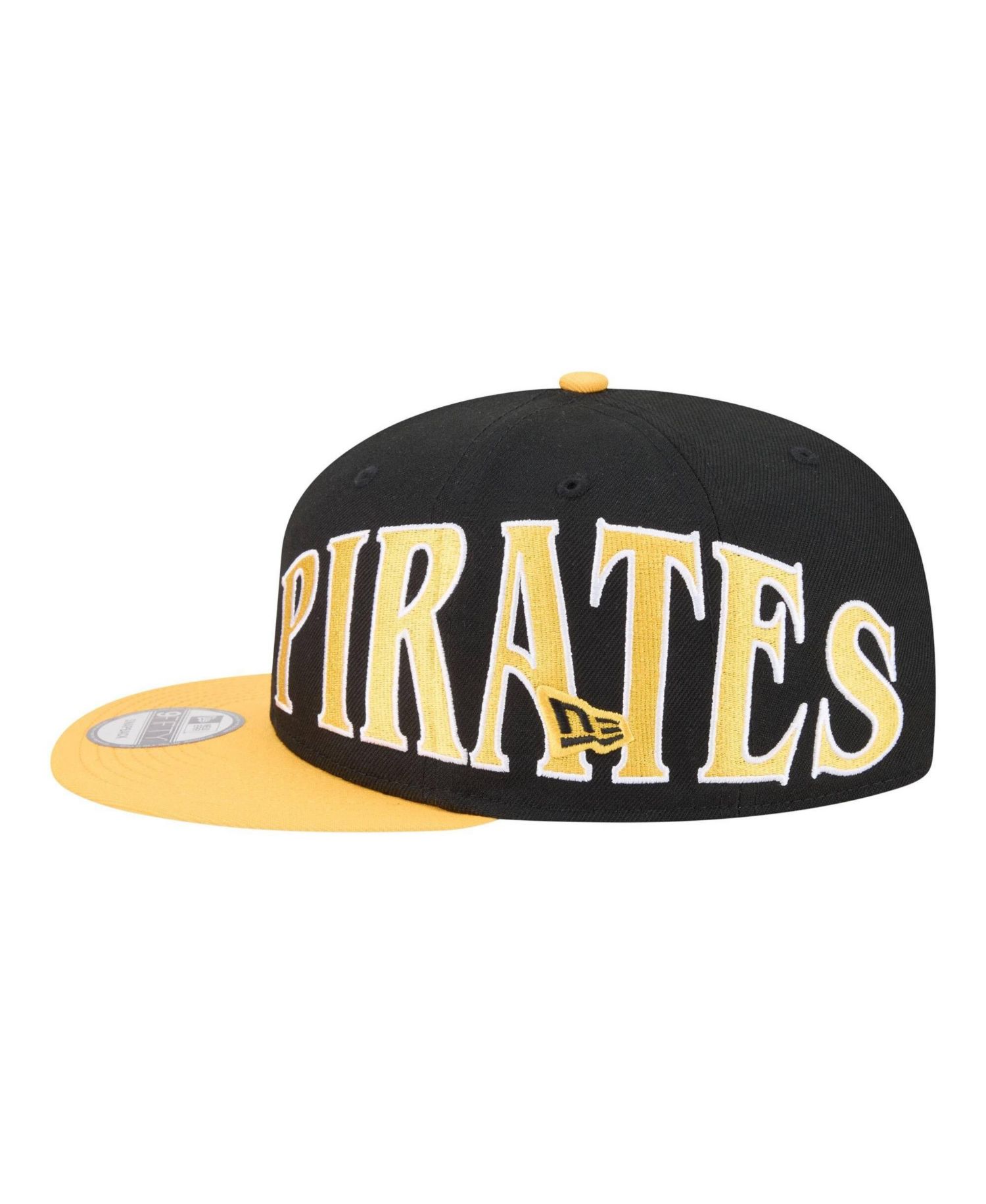Men's Black/Gold Pittsburgh Pirates Stretched Two-Tone 9FIFTY Adjustable Hat