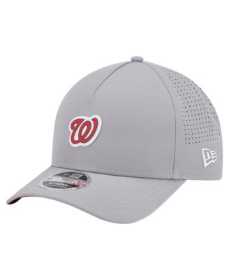 Men's Gray Washington Nationals Micro Logo 9FORTY M-Crown A-Frame Adjustable Hat