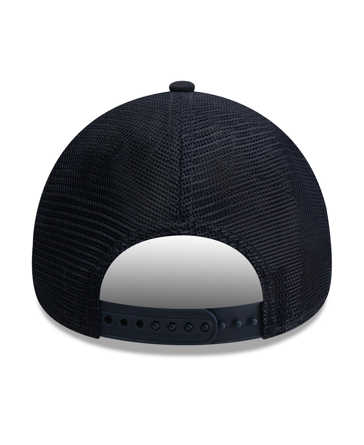 Men's Navy Seattle Mariners Side Script 9FORTY A-Frame Trucker Adjustable Hat