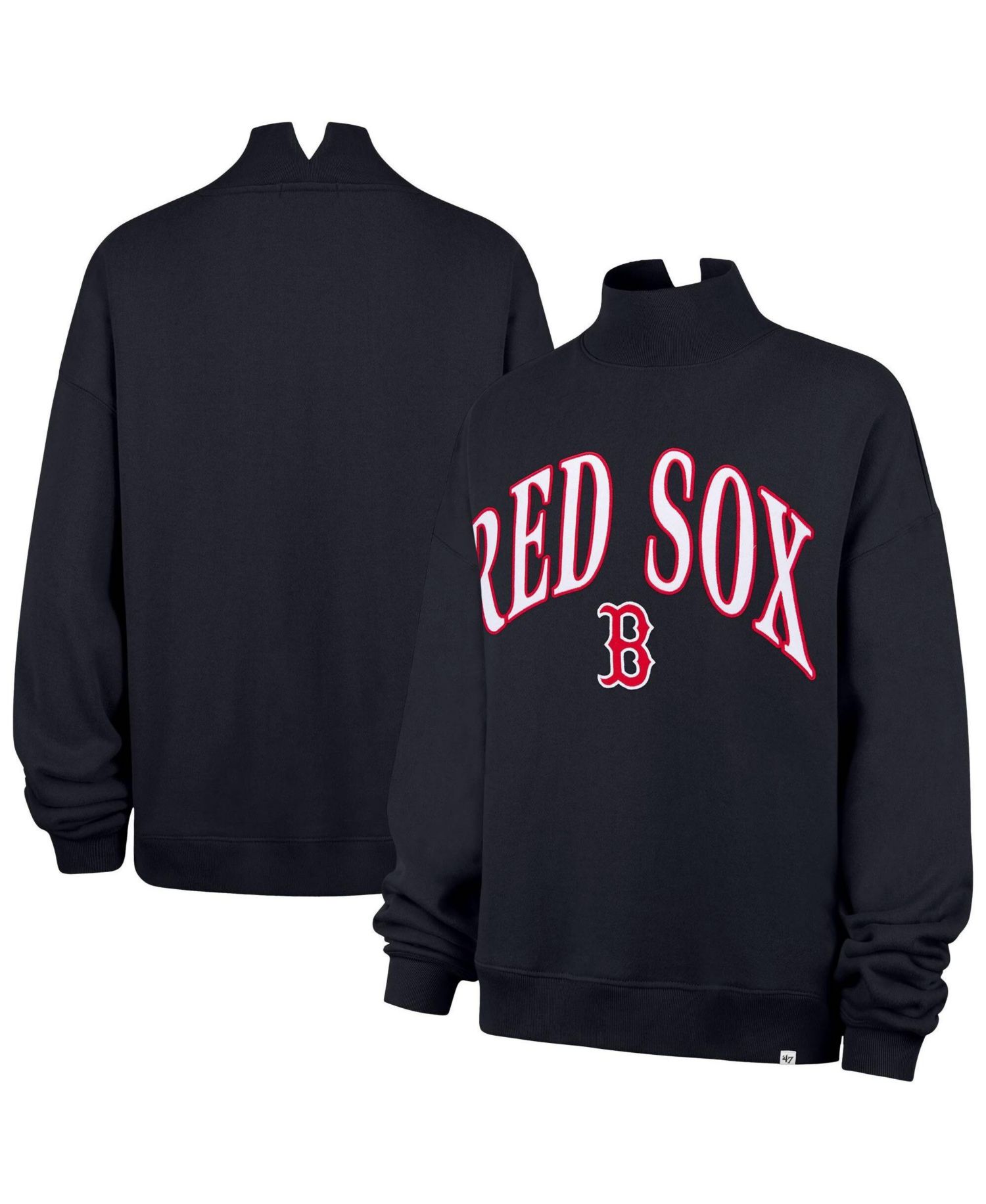 Women's Boston Red Sox Vantage Mock Neck Oversized Sweatshirt
