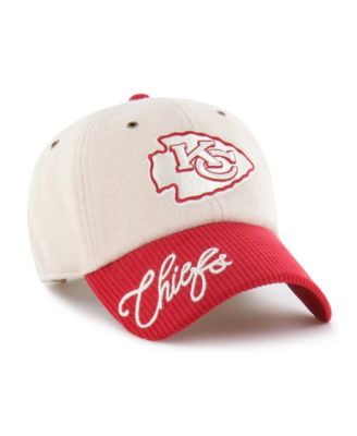 Women's Natural/Red Kansas City Chiefs Rope Script Clean Up Adjustable Hat