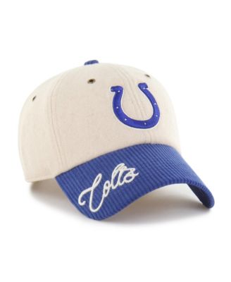 Women's Natural/Royal Indianapolis Colts Rope Script Clean Up Adjustable Hat