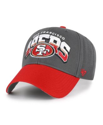 Men's Charcoal San Francisco 49ers Split Block MVP Adjustable Hat