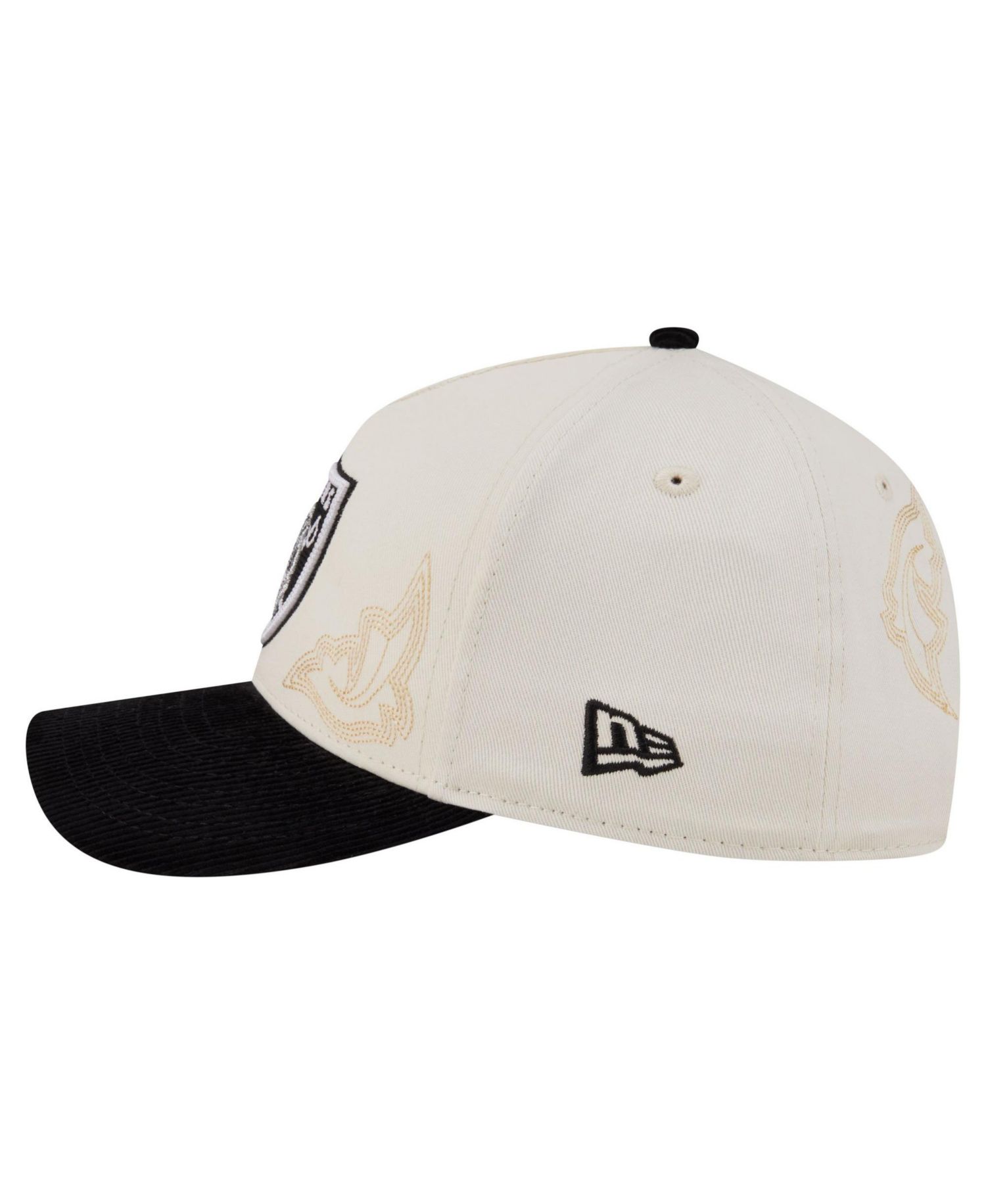 Men's Cream/Black Las Vegas Raiders Western 9FORTY A-Frame Adjustable Hat