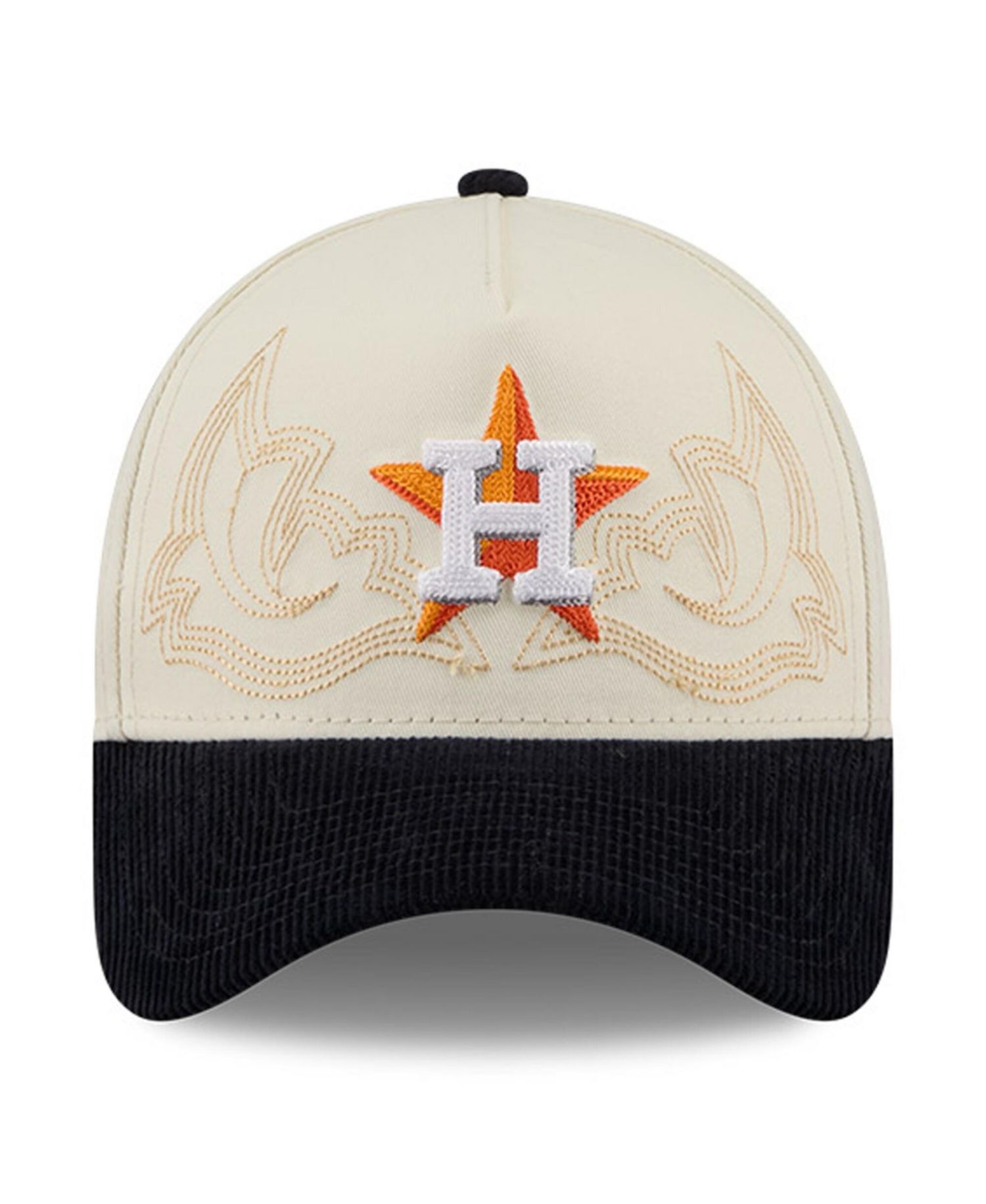 Men's Stone Houston Astros Western Stitch 9FORTY A-Frame Adjustable Hat