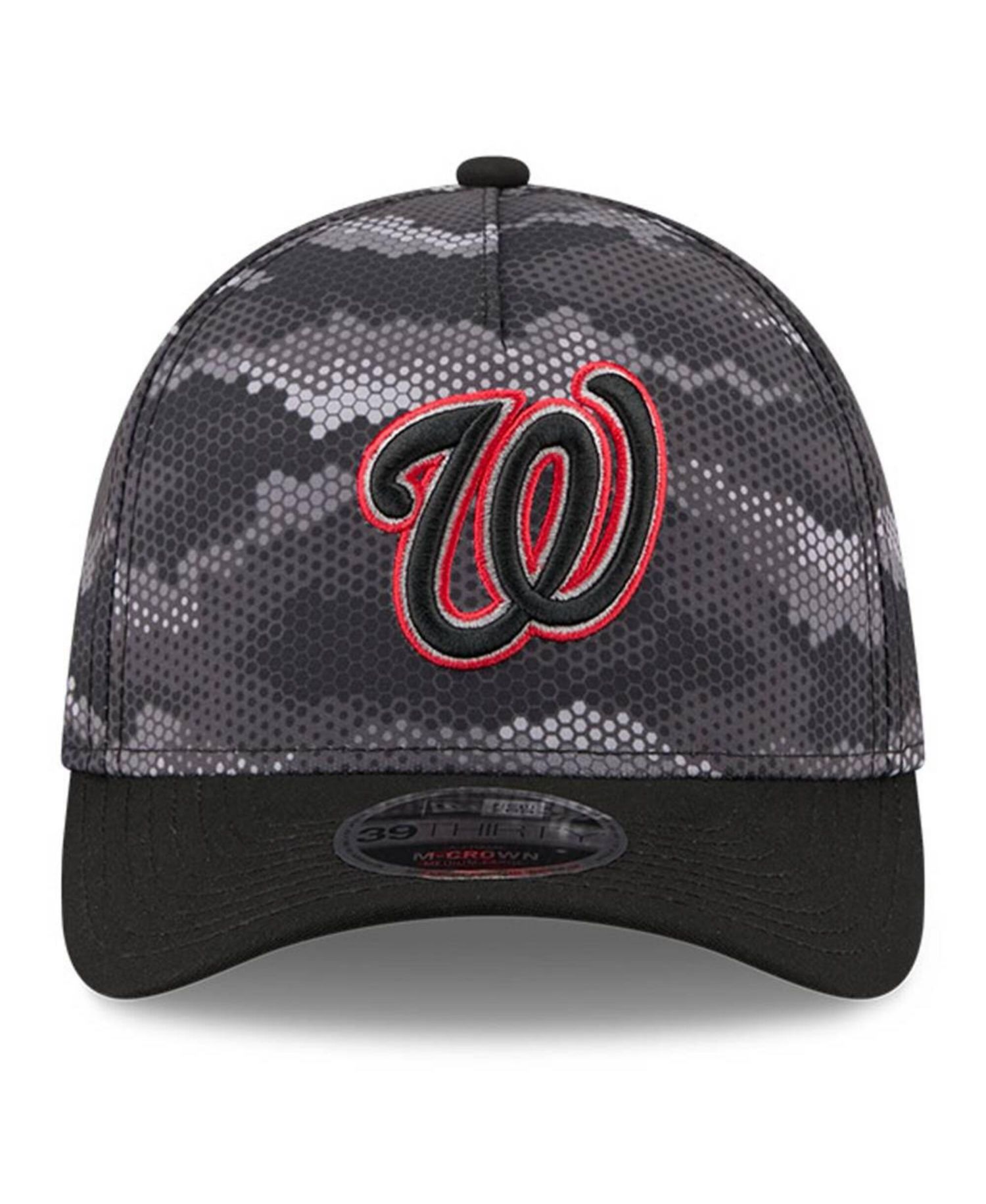Men's Black Washington Nationals Camo 39THIRTY A-Frame Flex Hat