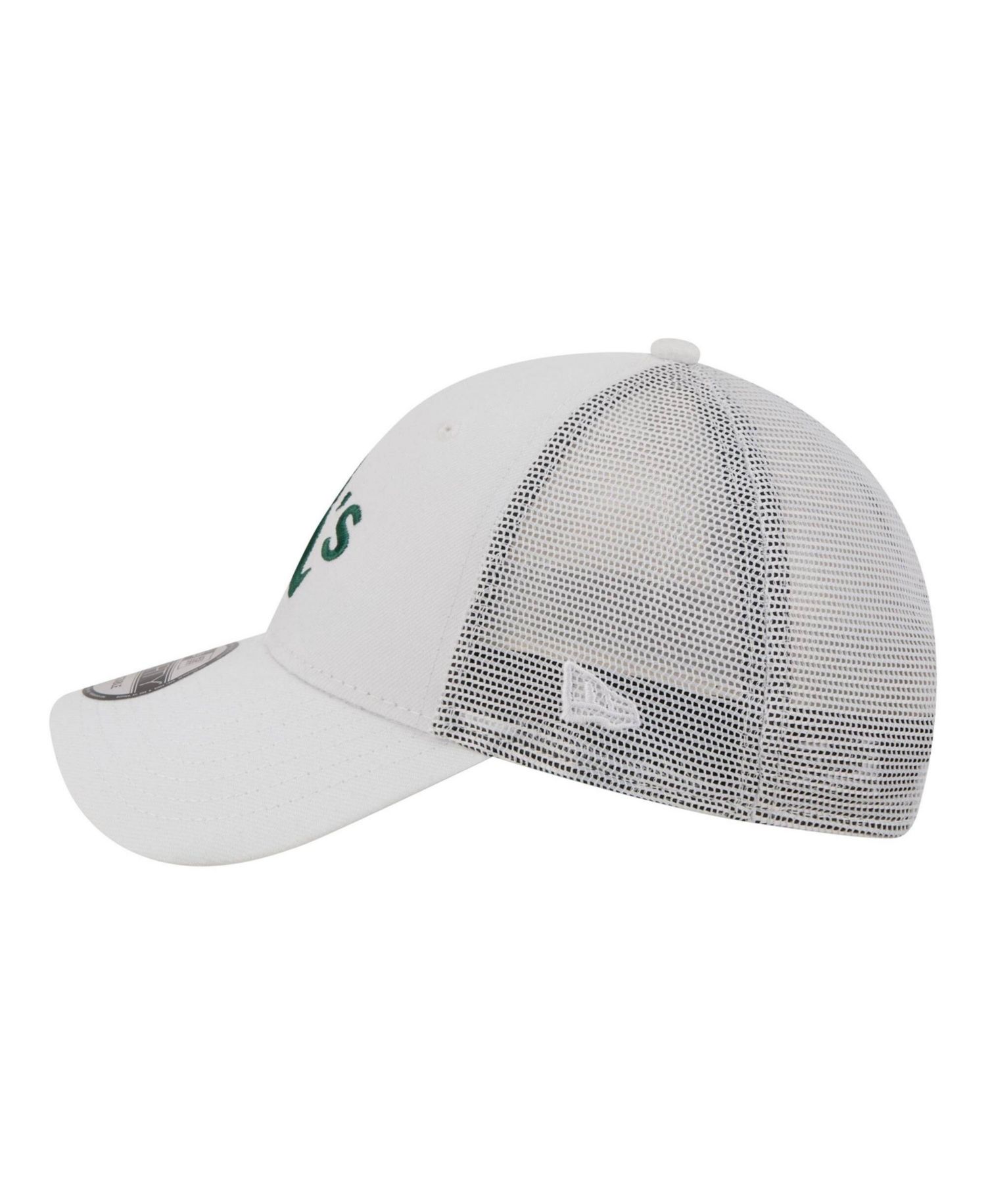 Men's White Athletics Flag 9FORTY Trucker Adjustable Hat