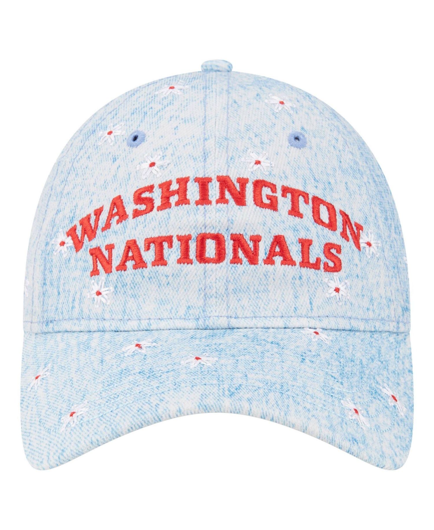 Women's Light Blue Washington Nationals Daisy All Over 9TWENTY Adjustable Hat