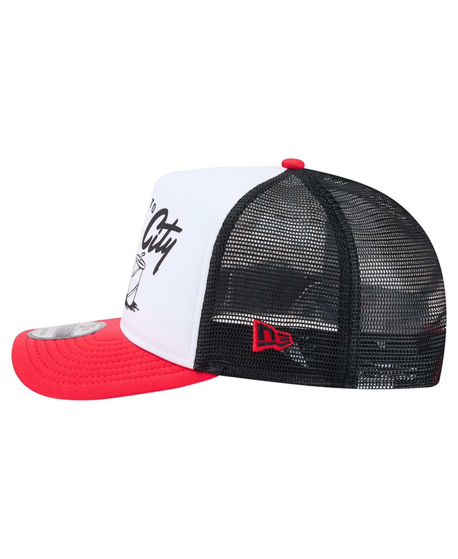 Men's White/Red Kansas City Chiefs Foodie 9FIFTY A-Frame Trucker Snapback Hat