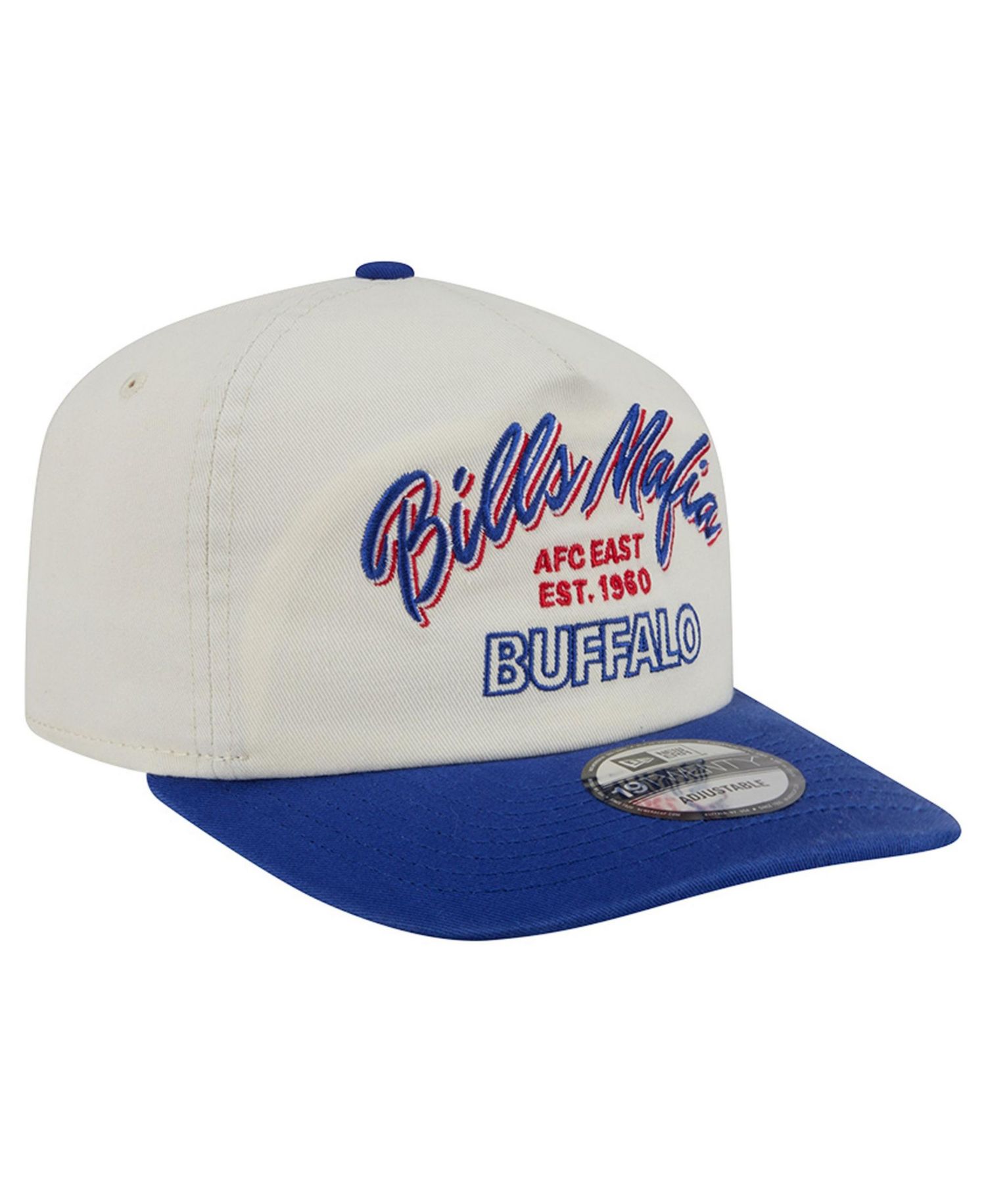 Men's Cream Buffalo Bills Script 19TWENTY Adjustable Hat