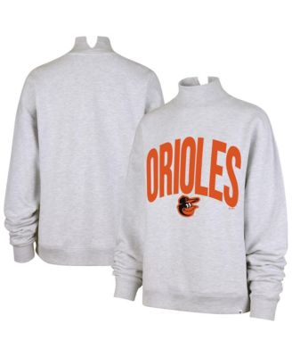 Women's Baltimore Orioles Subtle Muse Long-Sleeve Mock-Neck Relaxed-Fit Sweatshirt
