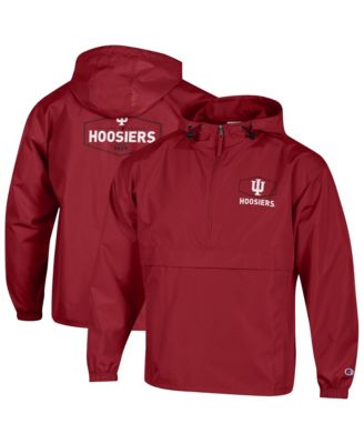 Men's Crimson Indiana Hoosiers Delay Packable Half-Zip Jacket