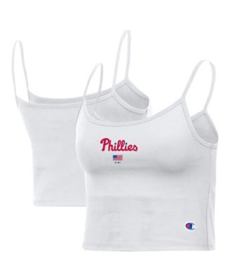 Women's Philadelphia Phillies Scoop Neck American Flag Tank Top