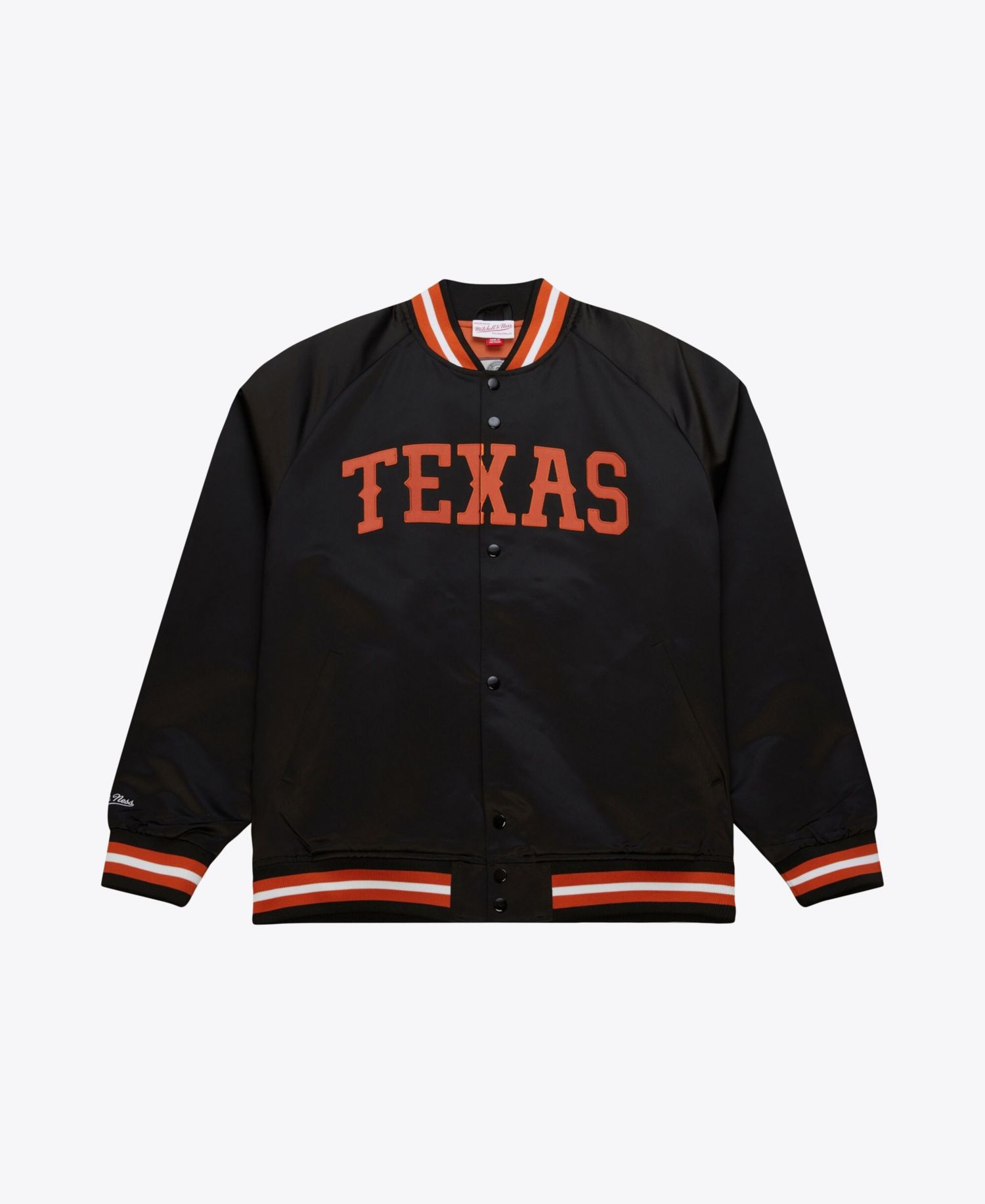 Texas Longhorns Black Satin Raglan Full-Snap Jacket