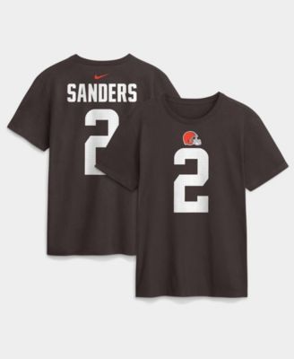 Men's Shedeur Sanders Brown Cleveland Browns Name & Number T-Shirt