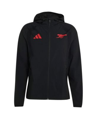 Men's Black Arsenal Tiro Travel Full-Zip Windbreaker
