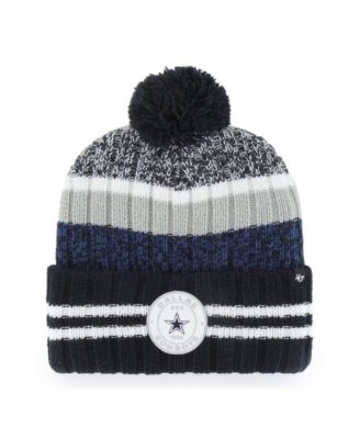 Men's Navy Dallas Cowboys Quiver Cuffed Knit Hat with Pom